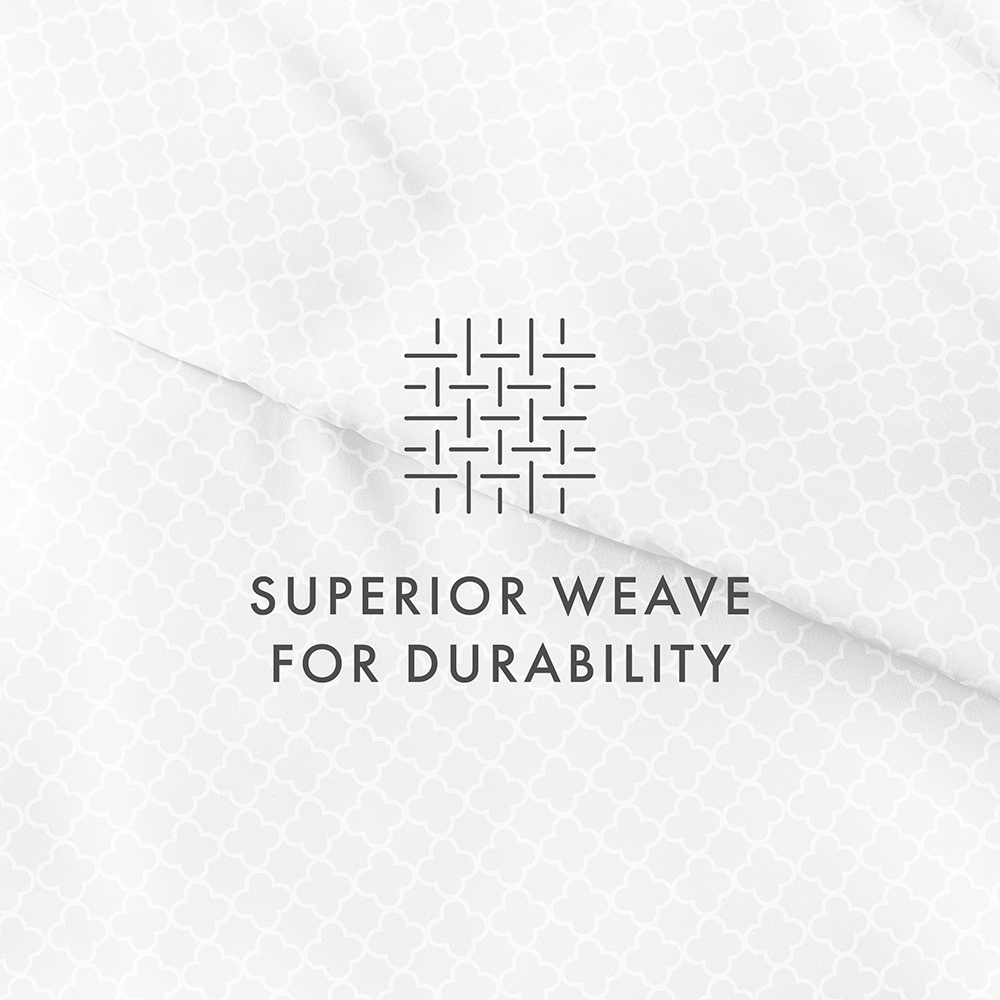 Duvet Cover Set, Quatrefoil Pattern 3 Piece for Bedroom Bedding Refresh and Everyday Comfort, 3 Sizes and 2 Colors image 20