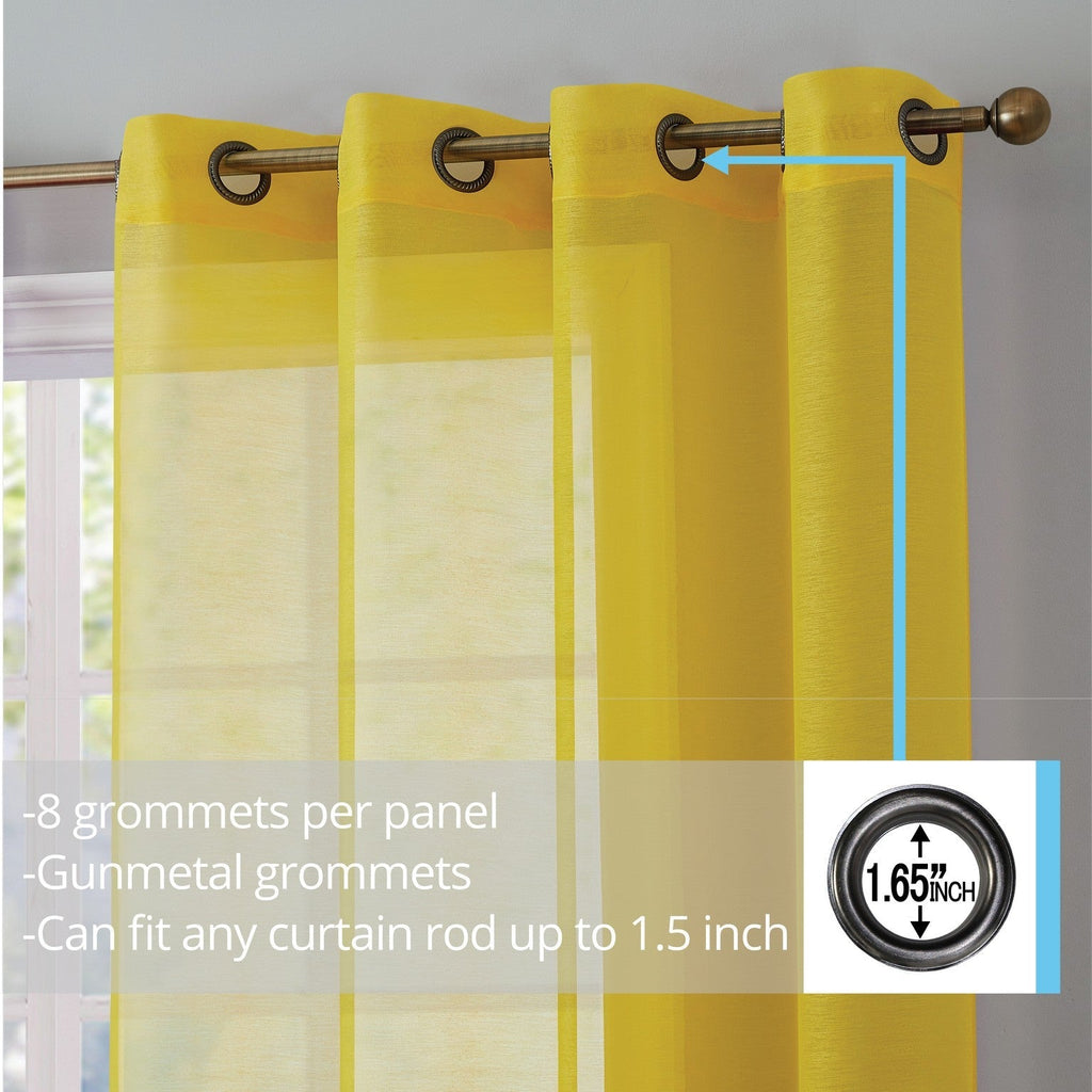 Window Curtain, Victoria Semi Sheer Grommet Panels for Windows, Room Styling and Everyday Privacy, 14 Sizes and 28 Colors image 20