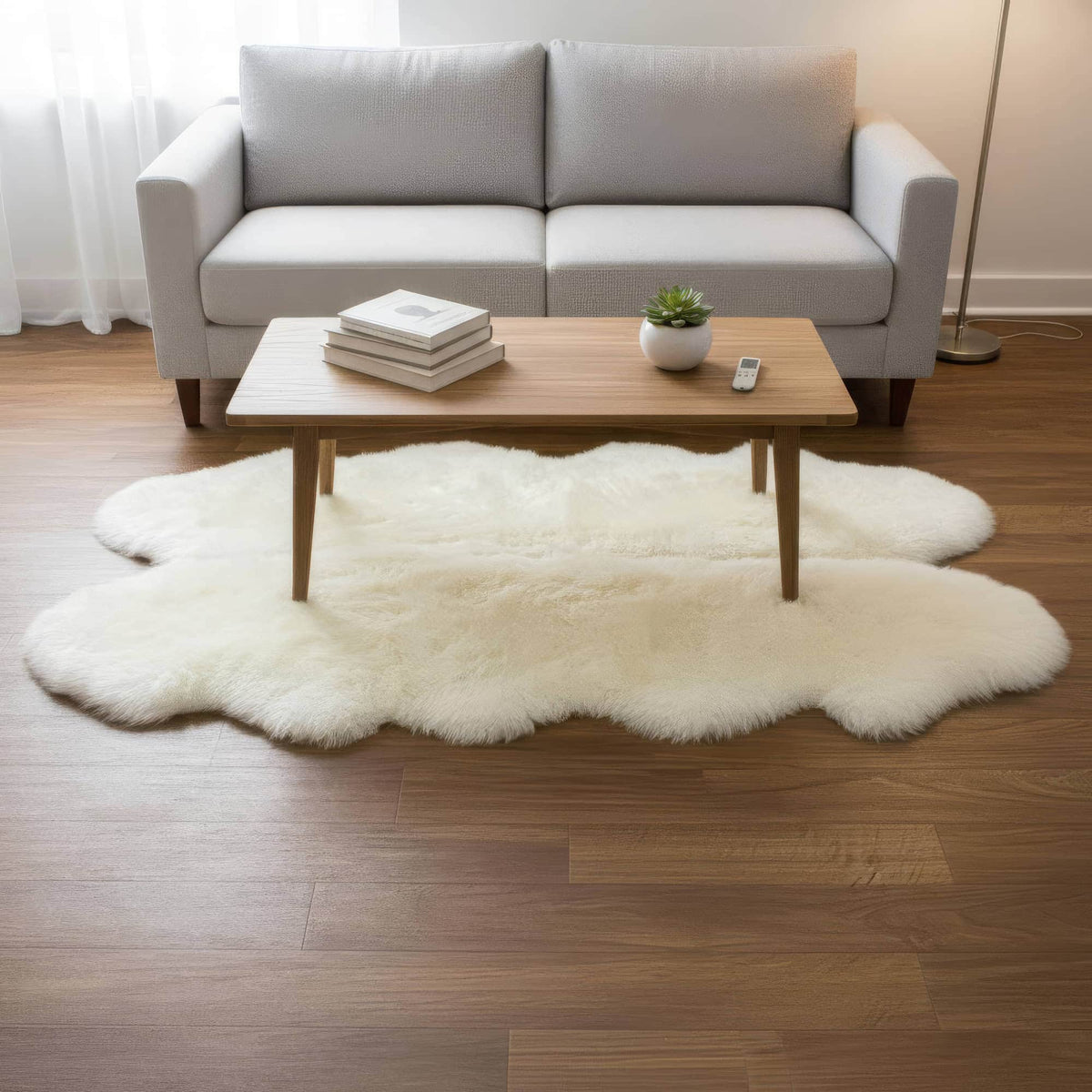 Area Rug, Genuine Sheepskin Fluffy Soft Pile Shaggy 100% for Hallways, Dining Spaces and Home Decor, 5 Size Options image 20