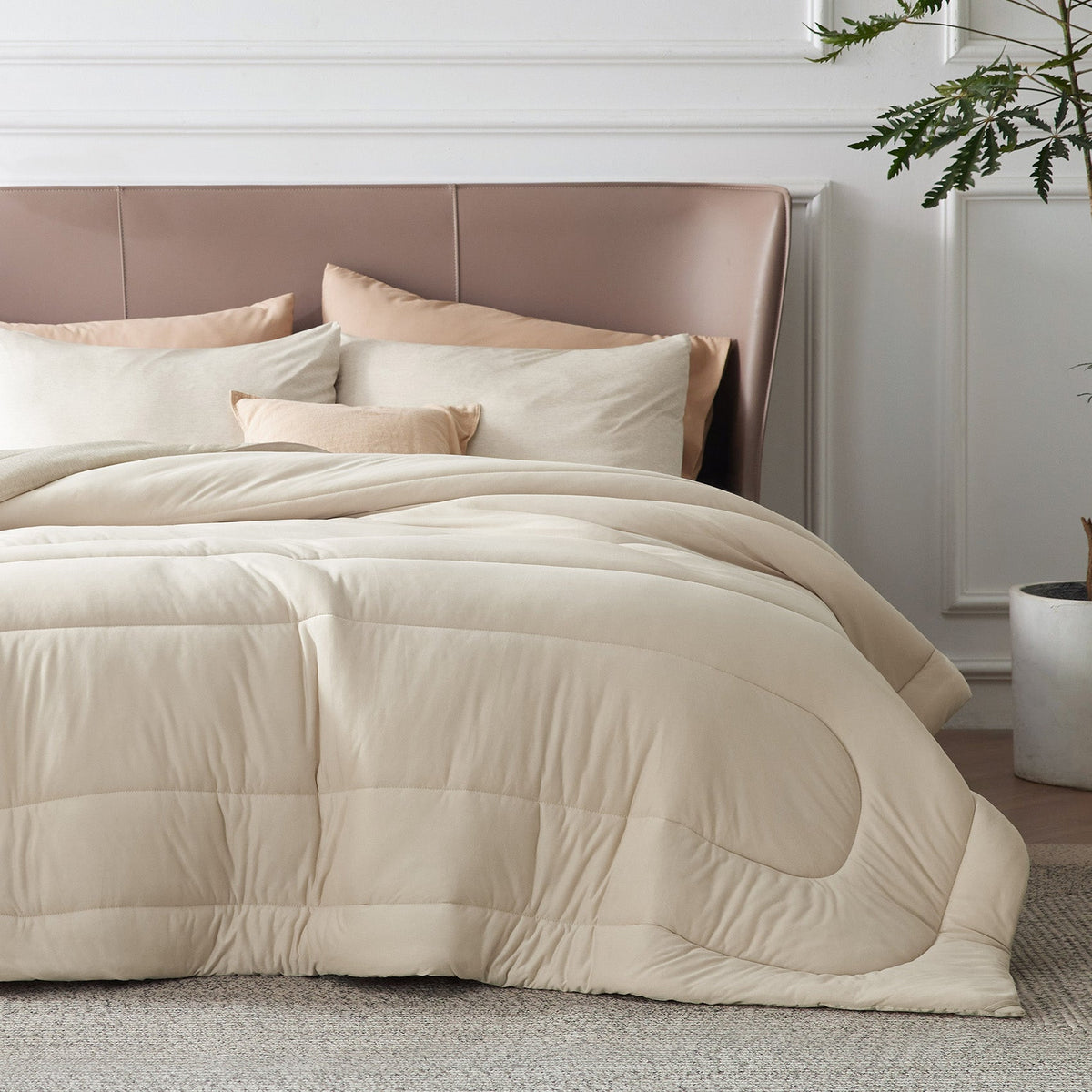Bed Comforter, Reversible Warm and Cooling Set, Breathable Construction for Year-Round Bedroom Comfort and Restful Sleep image 20