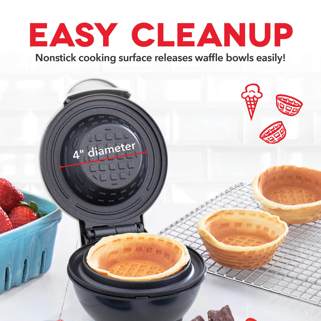 Dinnerware, Mini Waffle Bowl Maker, Non-Slip Design for Family Dining, Serving and Entertaining, 3 Color Options image 20
