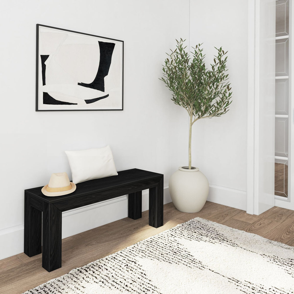 Dining Bench, Modern 49" for Dining Rooms, Kitchen Tables and Everyday Seating, 5 Color Options image 20
