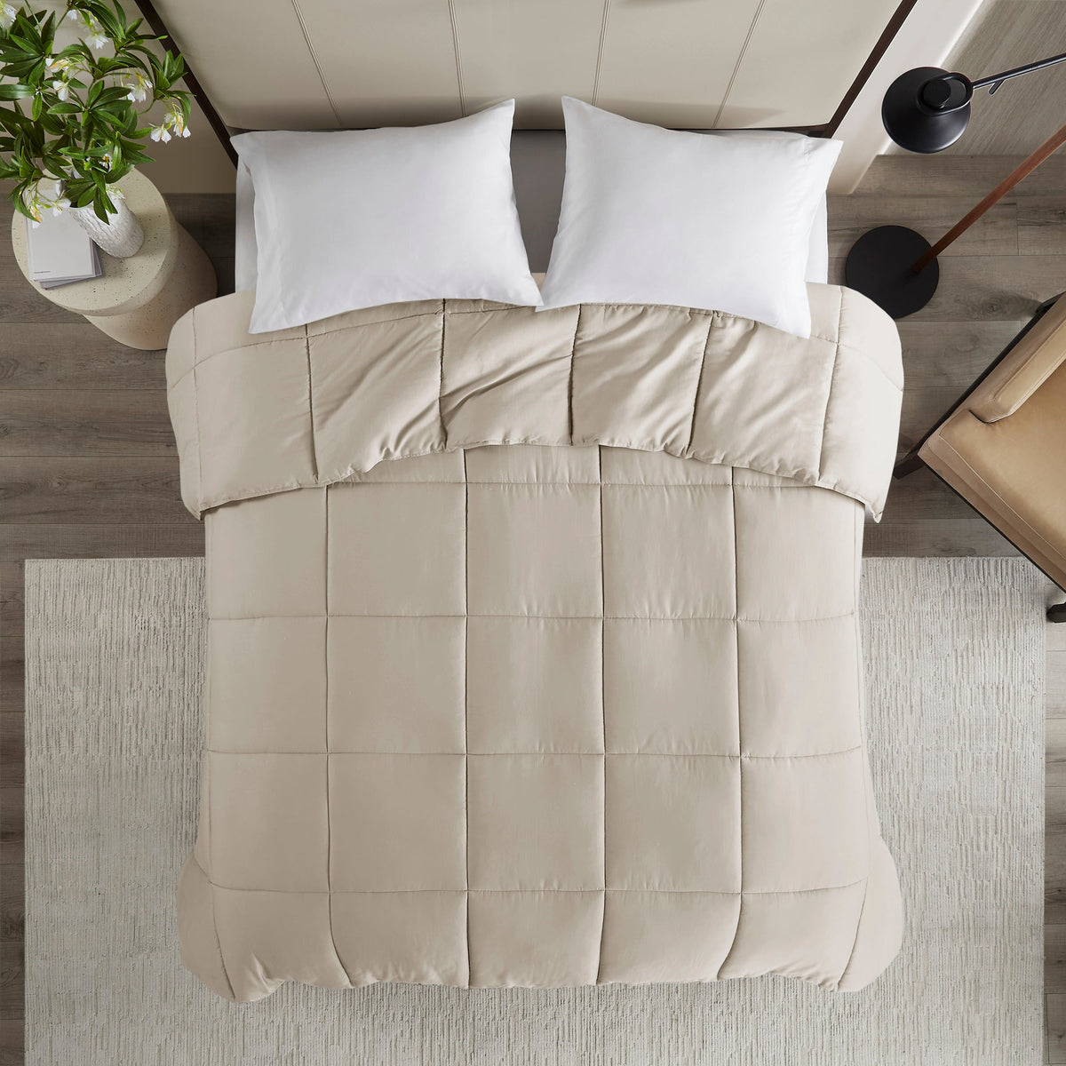 Down Alternative Comforter, Winfield 300 Thread Count Cotton Shell, Machine-Washable Care for Everyday Bedding and Comfortable Sleep image 20