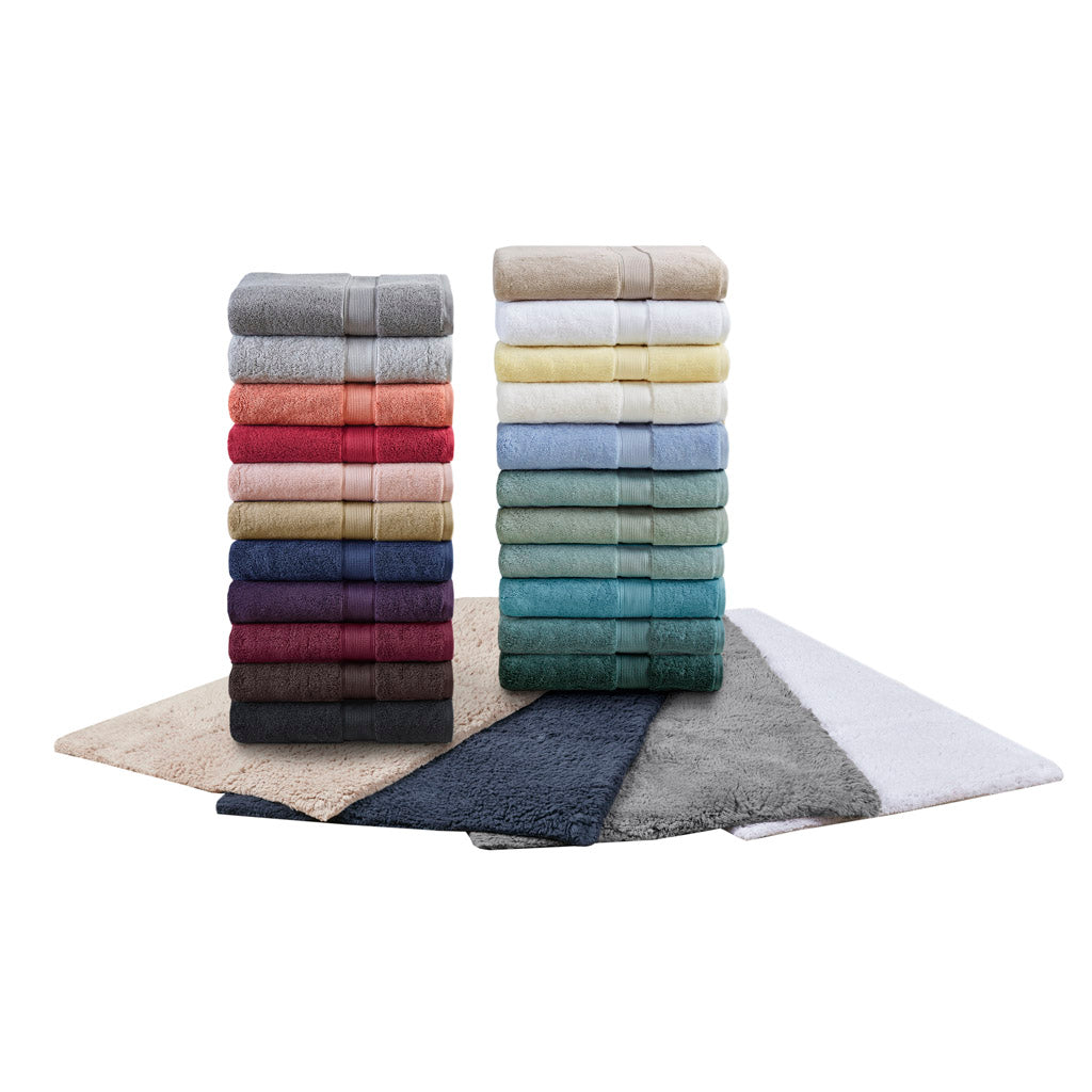 Bath Linen, 800GSM Premium Long Staple Cotton 8 Piece, Machine-Washable Care for Home Bathrooms and Everyday Care, 26 Color Options image 20