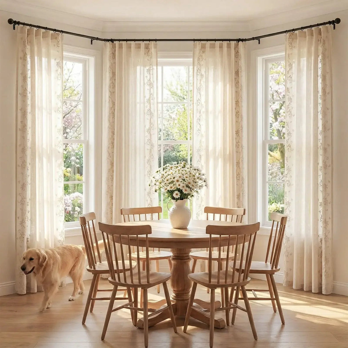 Window Curtain, Embroidered Vine Linen Blend Curtains (2, Machine-Washable Care for Bedrooms, Living Rooms and Home Privacy image 20