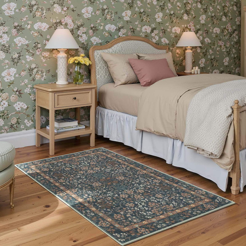 Area Rug, Vintage Foliage Floral, Lightweight Design, Non-Slip Design for Hallways, Dining Spaces and Home Decor, 19 Sizes and 4 Colors image 20