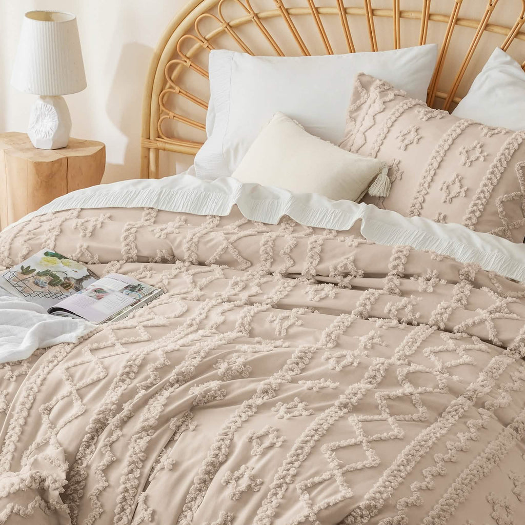 Bed Comforter, Boho Deluxe Embroidery Set, Breathable Construction, Machine-Washable Care for Everyday Bedding and Comfortable Sleep image 20