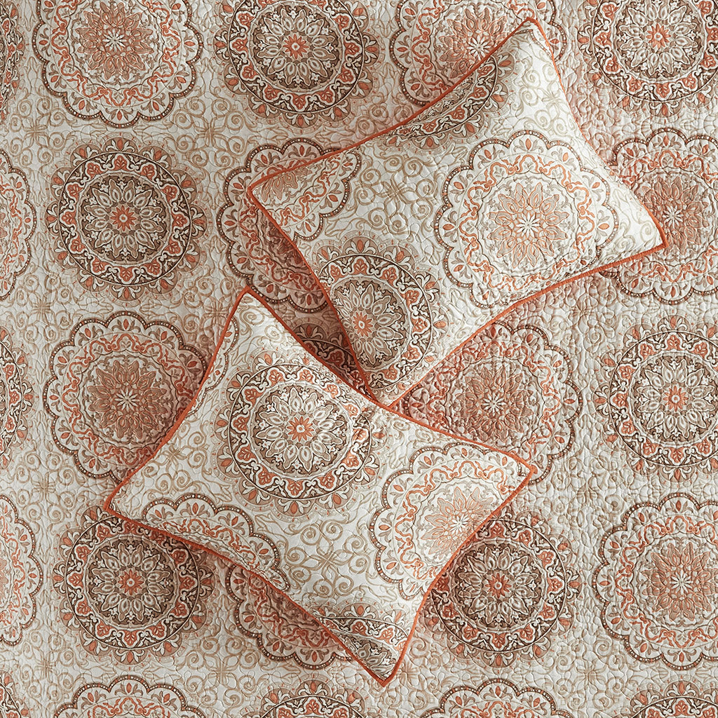 Cozy Throw Blanket, Tangiers 6 Piece Reversible Quilt Set, Machine-Washable Care for Sofas, Beds and Relaxing at Home, 2 Sizes and 2 Colors image 20