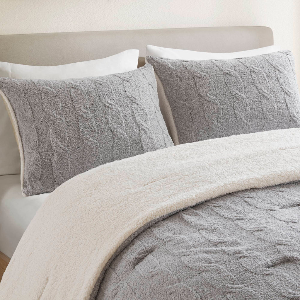 Bed Comforter, Riordan Waffle Knit Chenille Set, Machine-Washable Care for Everyday Bedding and Comfortable Sleep, 3 Sizes and 4 Colors image 21