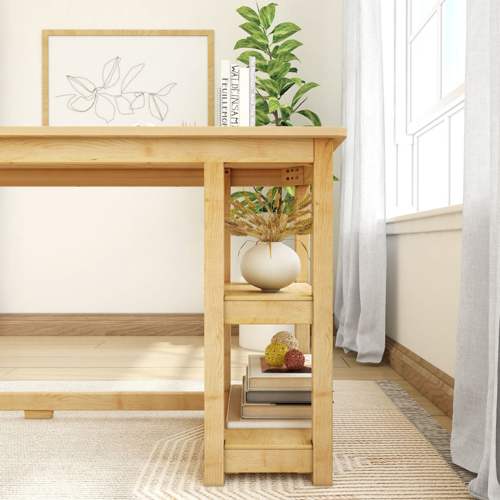 Computer Desk, 55", Solid Wood Construction for Home Offices, Computer Work and Study Spaces, 3 Color Options image 21