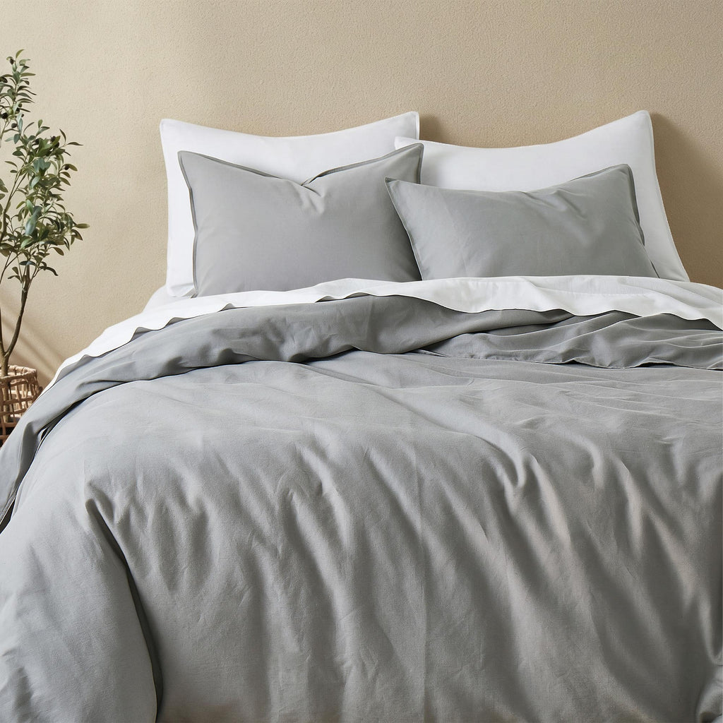 Duvet Cover Set, Linen Cotton Blend, Breathable Construction, Machine-Washable Care for Bedroom Bedding Refresh and Everyday Comfort image 21