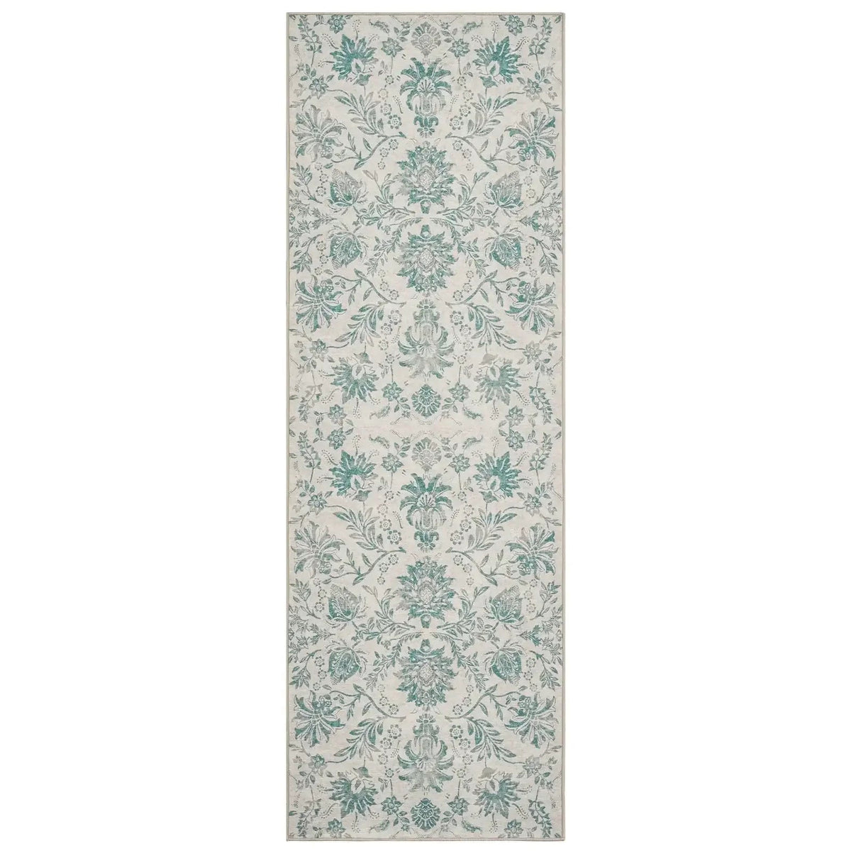 Area Rug, Vintage Distressed Large Floral Scrollwork, Lightweight Design, Non-Slip Design for Hallways, Dining Spaces and Home Decor image 21