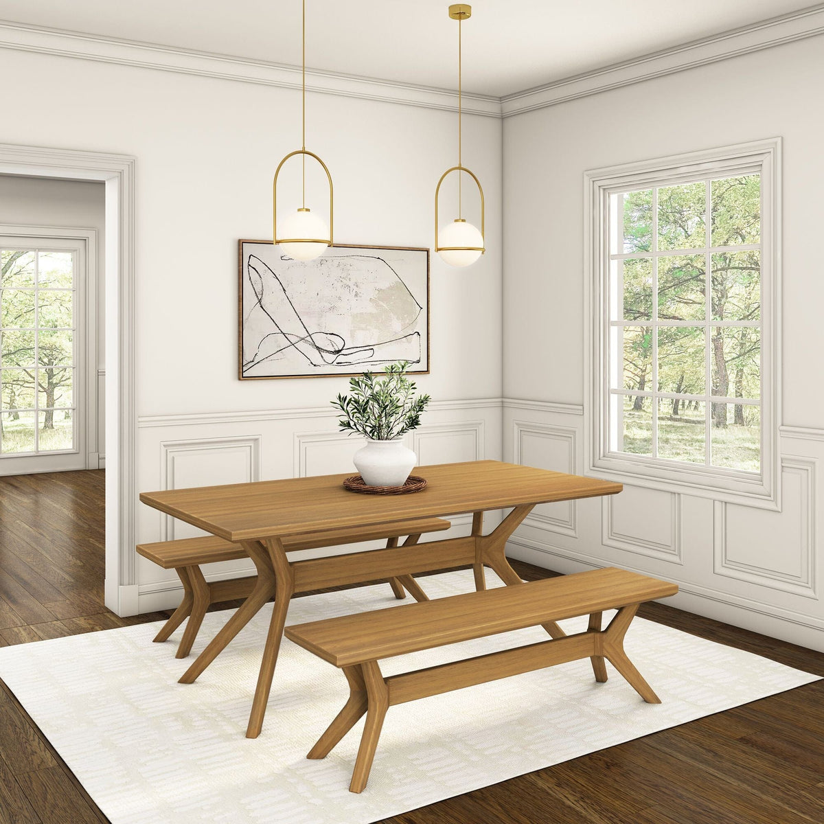Dining Bench, Verso 60" for Dining Tables, Family Meals and Kitchen Seating, 2 Sizes and 5 Colors image 21