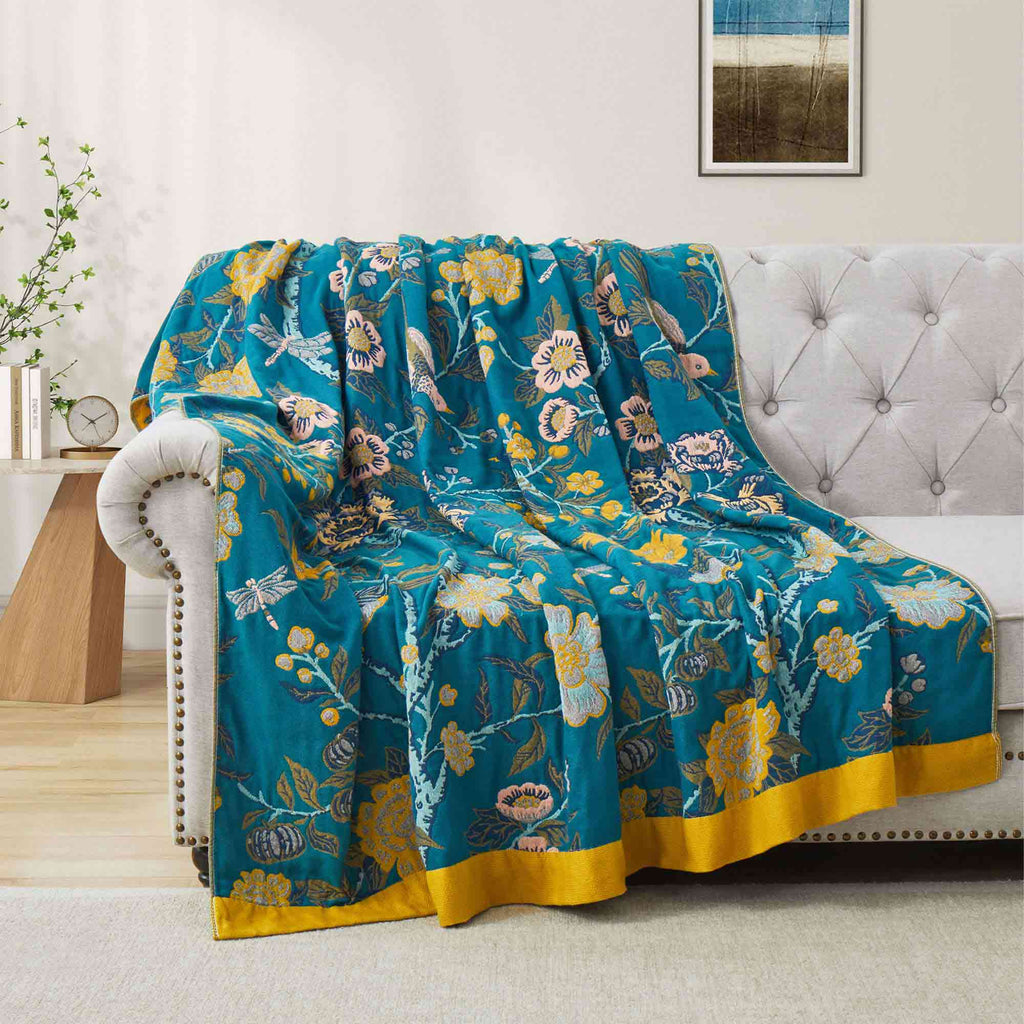 Cozy Throw Blanket, Boho Cotton, Machine-Washable Care for Living Rooms, Bedrooms and Everyday Lounging, 12 Color Options image 21