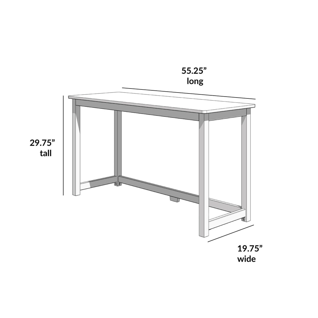 Computer Desk, Writing 55", Solid Wood Construction for Home Offices, Computer Work and Study Spaces, 4 Color Options image 21