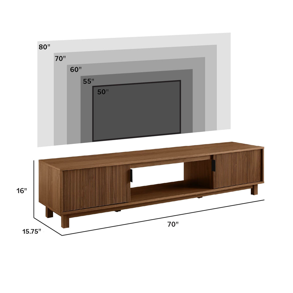 TV Stand, Reema Arundo Scandinavian Reeded for Television Displays, Consoles and Organized Living Spaces, 2 Sizes and 2 Colors image 21