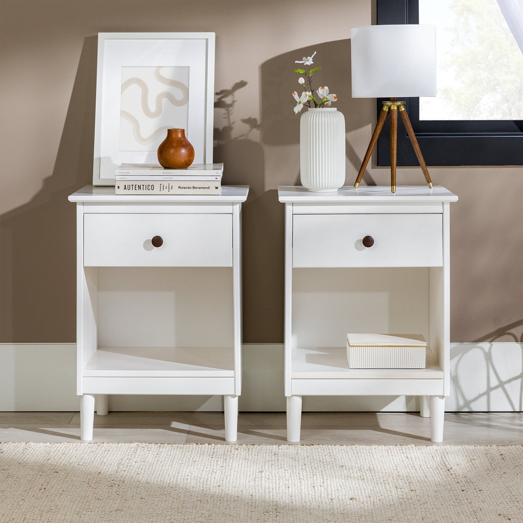Nightstand, Spencer Solid Transitional Wood for Bedrooms, Bedside Essentials and Everyday Storage, 2 Size Options image 21