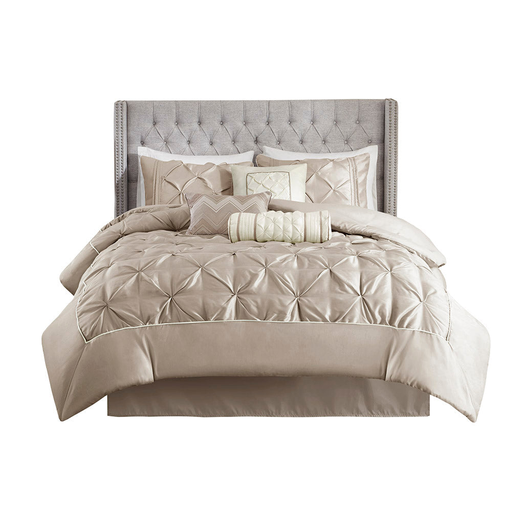 Bed Comforter, Laurel 7 Piece Tufted Set, Machine-Washable Care, Hypoallergenic Comfort for Year-Round Bedroom Comfort and Restful Sleep image 21