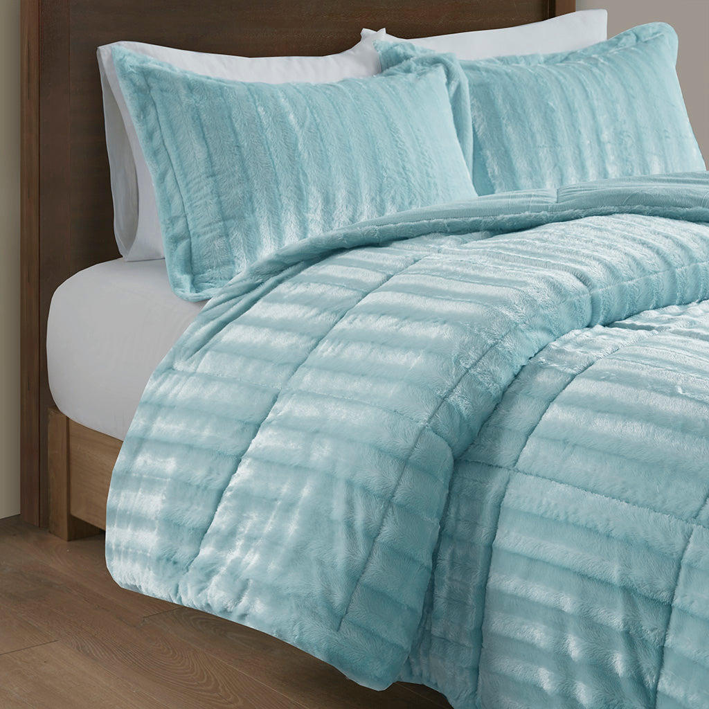 Bed Comforter, Duke Faux Fur Mini Set, Machine-Washable Care, Hypoallergenic Comfort for Everyday Bedding and Comfortable Sleep image 21