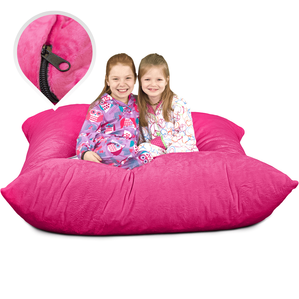 Bed Pillow, 5.5 Ft Bean Bag Chair Floor Replacement Cover, Machine-Washable Care for Sleeping, Reading and Bedroom Comfort, 8 Color Options image 21