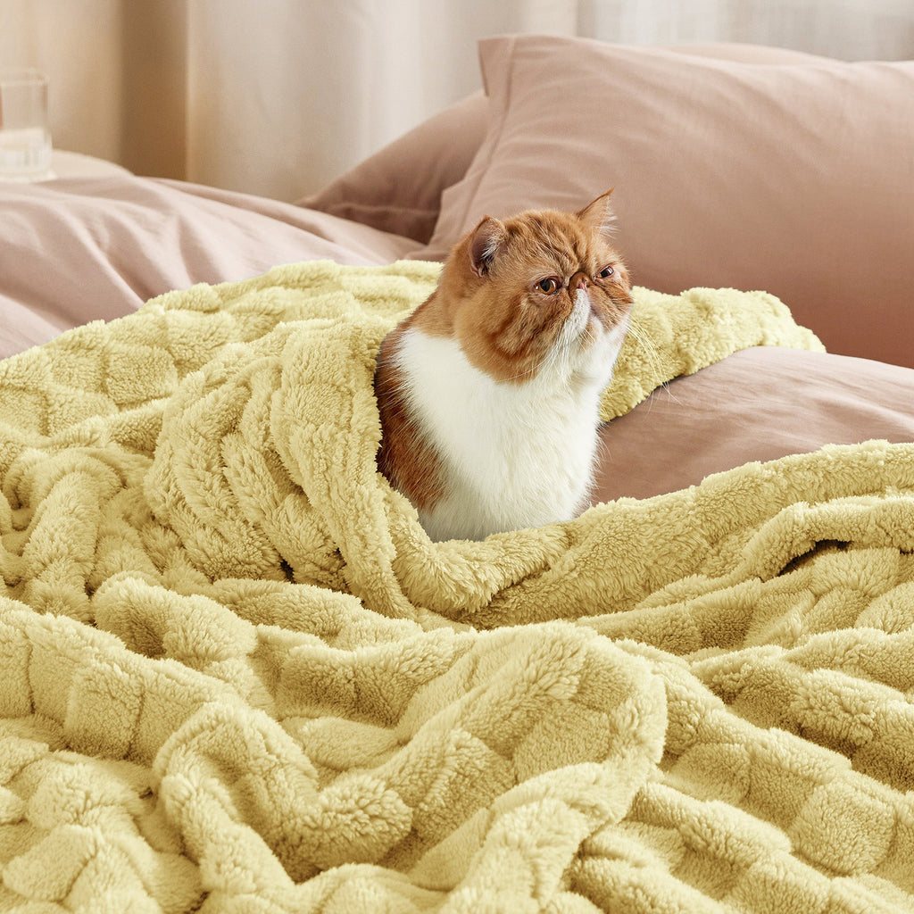 Cozy Throw Blanket, Jacquard Shaggy Sherpa for Living Rooms, Bedrooms and Everyday Lounging, 4 Sizes and 19 Colors image 21