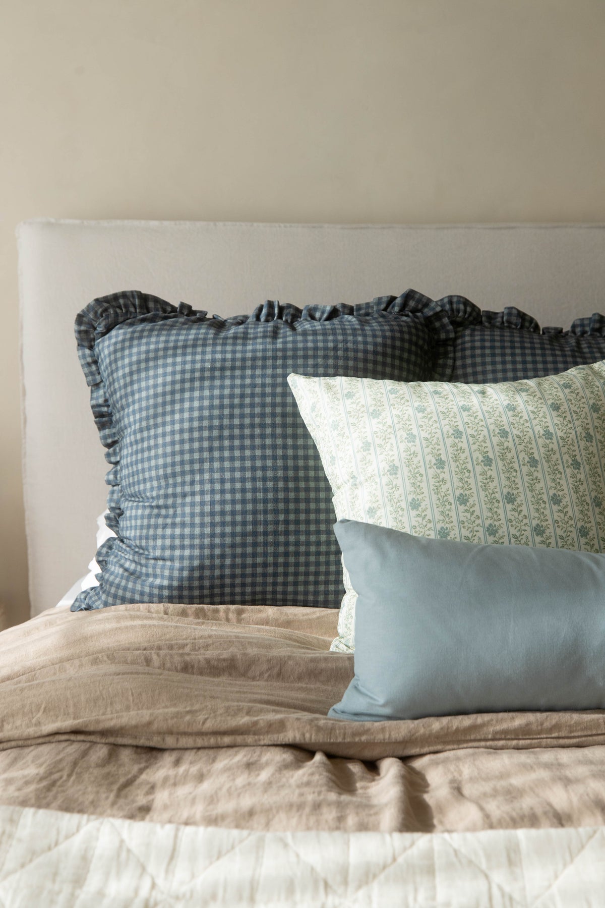 Decorative Pillow Cover Set, Dusty Blue Basics 18" 22" 26" 12x20" 12x40", Machine-Washable Care for Sofas, Beds and Living Room Accents image 21