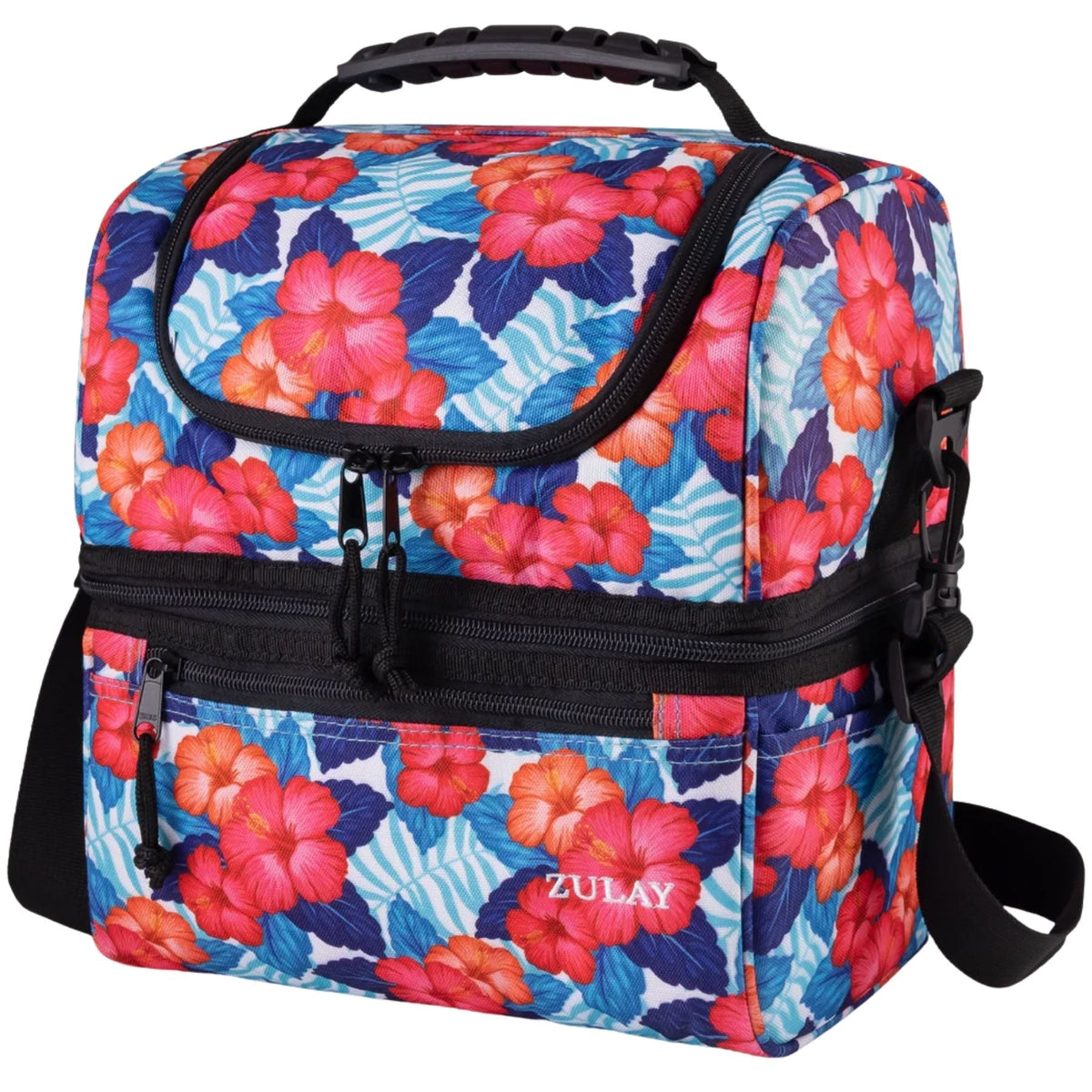 Food Storage Container, 2 Compartment Lunch Box Bag, Adjustable Design for Meal Prep, Leftovers and Kitchen Organization, 14 Color Options image 21