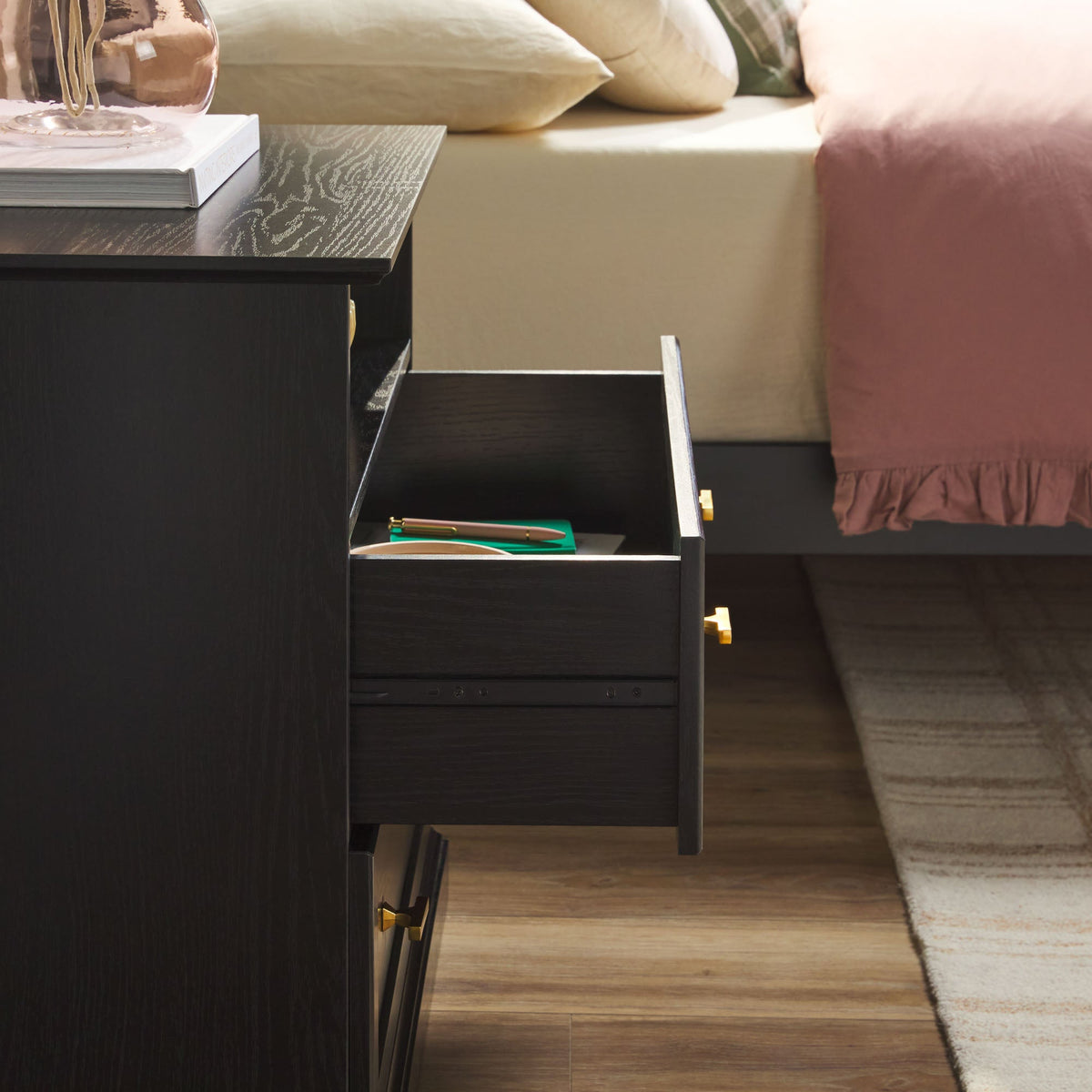 Nightstand, Clyde Classic 2 Drawer Side Table for Bedside Storage, Bedroom Organization and Guest Rooms, 2 Color Options image 22