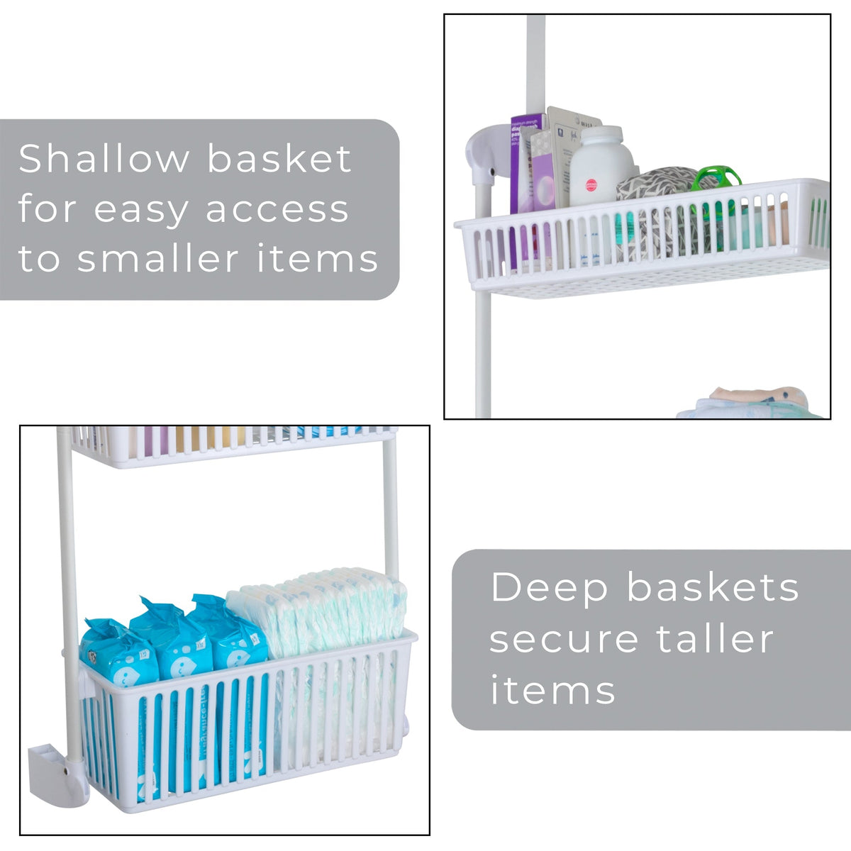 Home Storage Organizer, Over Door Pantry Multiple Sizes for Closets, Shelves and Everyday Organization, 3 Sizes and 5 Colors image 22