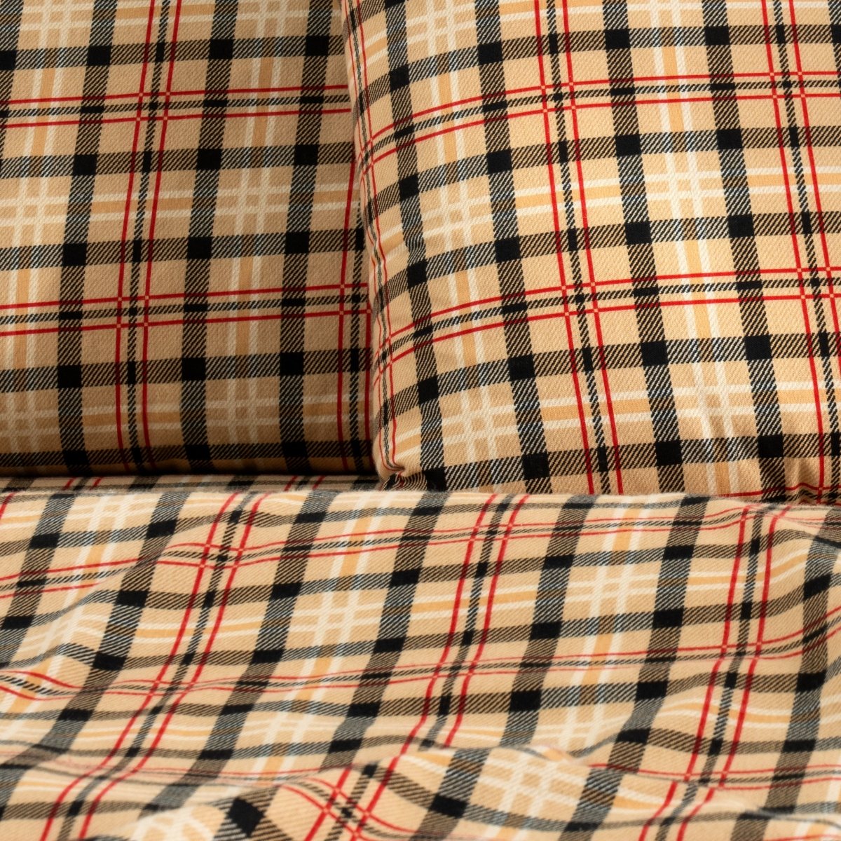 Bed Sheet Set, Cotton Flannel Prints for Master Bedrooms, Guest Beds and Daily Use, 7 Sizes and 30 Colors image 22