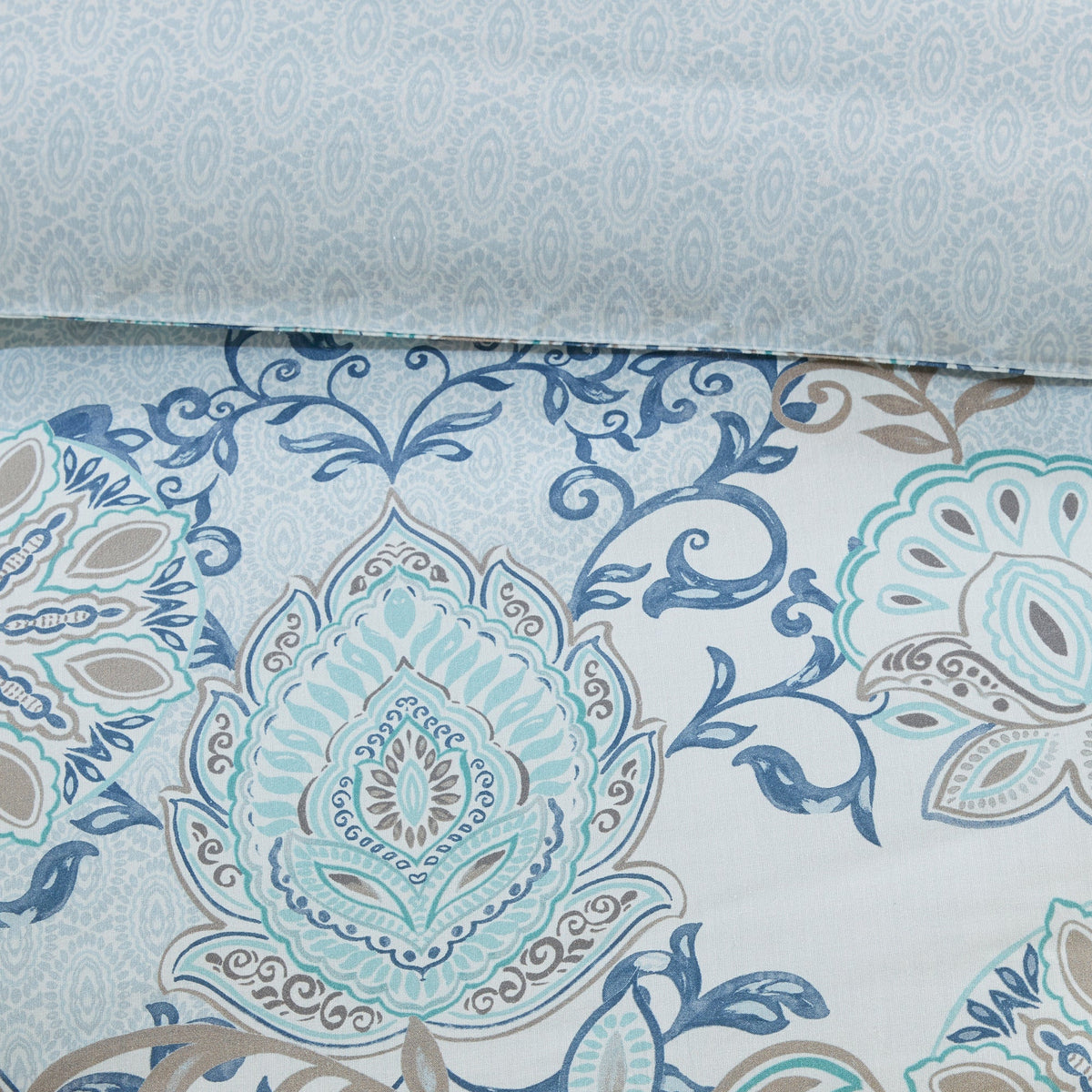 Bed Comforter, Isla 8 Piece Cotton Floral Printed Reversible, Machine-Washable Care for Year-Round Bedroom Comfort and Restful Sleep image 22