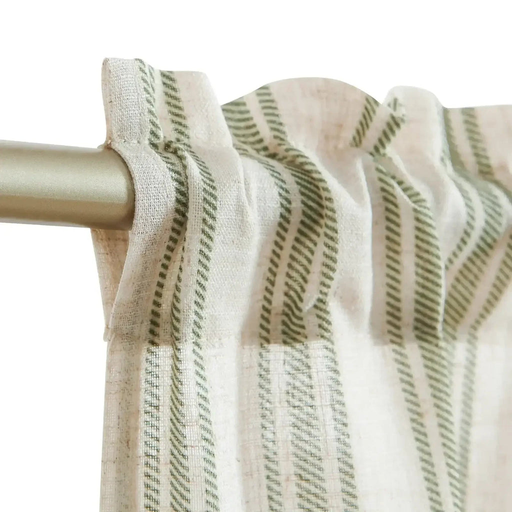 Window Curtain, Twill Striped Linen Blend Rod Pocket Kitchen, Lightweight Design for Windows, Room Styling and Everyday Privacy image 22