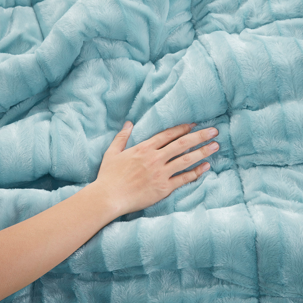 Bed Comforter, Duke Faux Fur Mini Set, Machine-Washable Care, Hypoallergenic Comfort for Everyday Bedding and Comfortable Sleep image 22