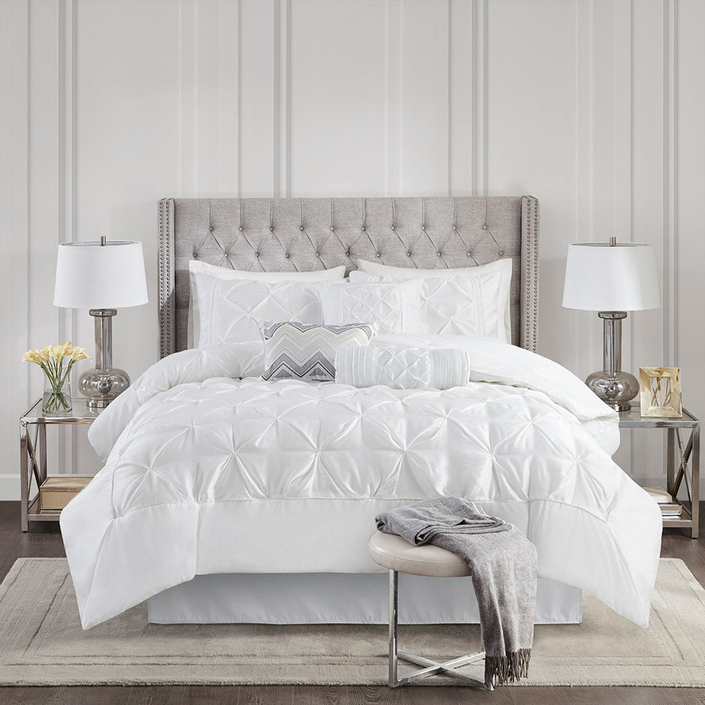 Bed Comforter, Laurel 7 Piece Tufted Set, Machine-Washable Care, Hypoallergenic Comfort for Year-Round Bedroom Comfort and Restful Sleep image 22