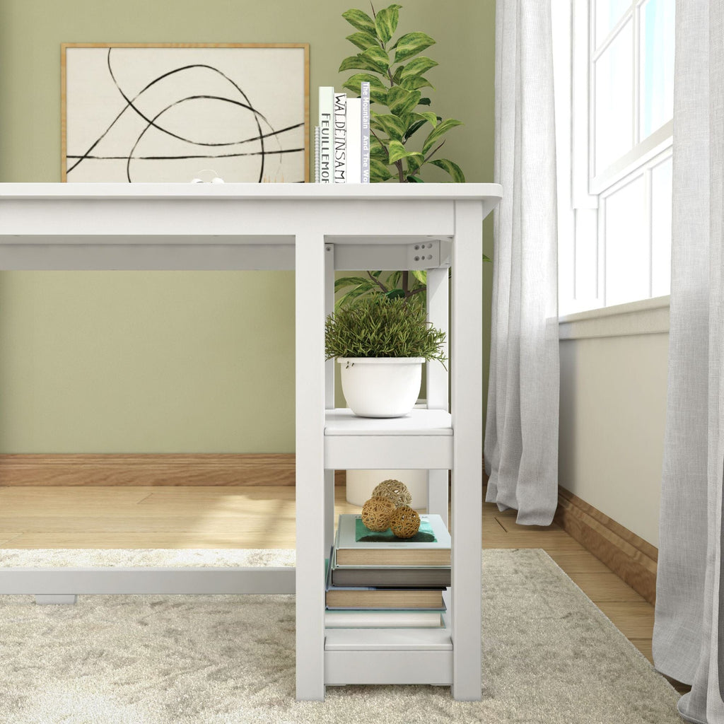 Computer Desk, 55", Solid Wood Construction for Home Offices, Computer Work and Study Spaces, 3 Color Options image 22