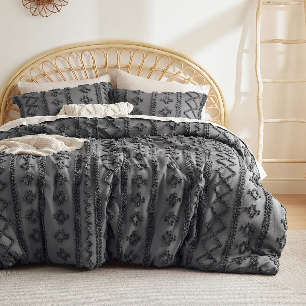Bed Comforter, Boho Deluxe Embroidery Set, Breathable Construction, Machine-Washable Care for Everyday Bedding and Comfortable Sleep image 22