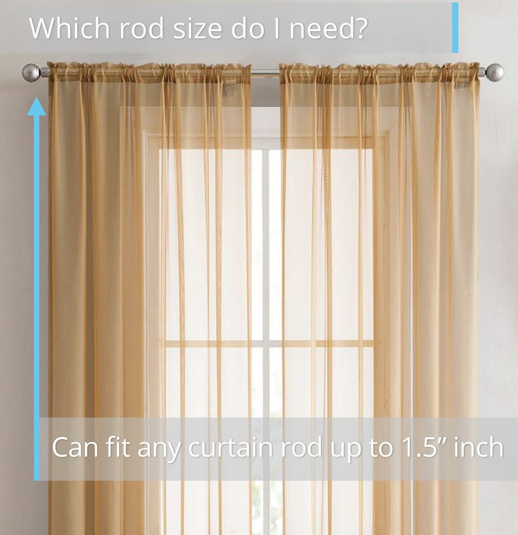 Window Curtain, Lucento Sheer Voile Rod Pocket Panels for Windows, Room Styling and Everyday Privacy, 11 Sizes and 16 Colors image 22