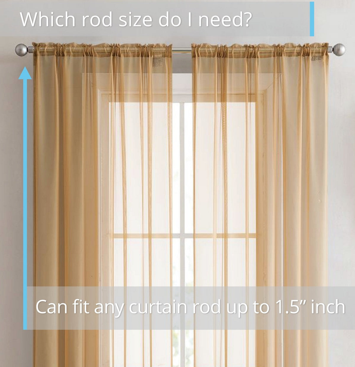 Window Curtain, Lucento Sheer Voile Rod Pocket Panels for Windows, Room Styling and Everyday Privacy, 11 Sizes and 16 Colors image 22