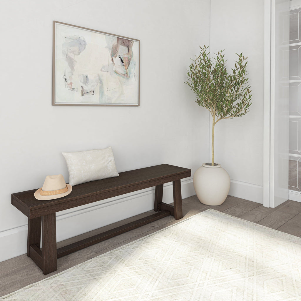 Dining Bench, Classic 60" for Dining Tables, Family Meals and Kitchen Seating, 4 Color Options image 22