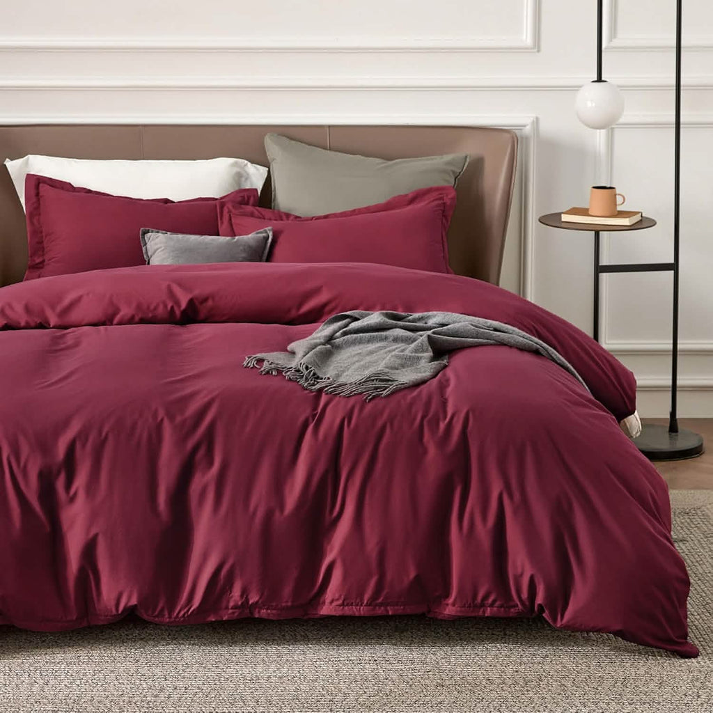 Duvet Cover Set, Brushed Microfiber for Guest Rooms and Everyday Bedroom Styling, 9 Sizes and 36 Colors image 22