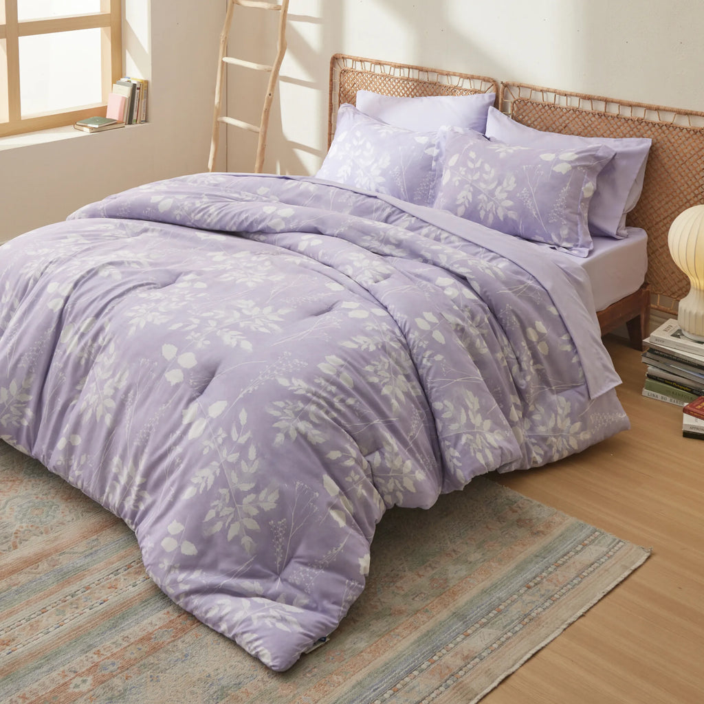 Bed Comforter, Elegant Floral Sets for Everyday Bedding and Comfortable Sleep, 4 Sizes and 15 Colors image 22