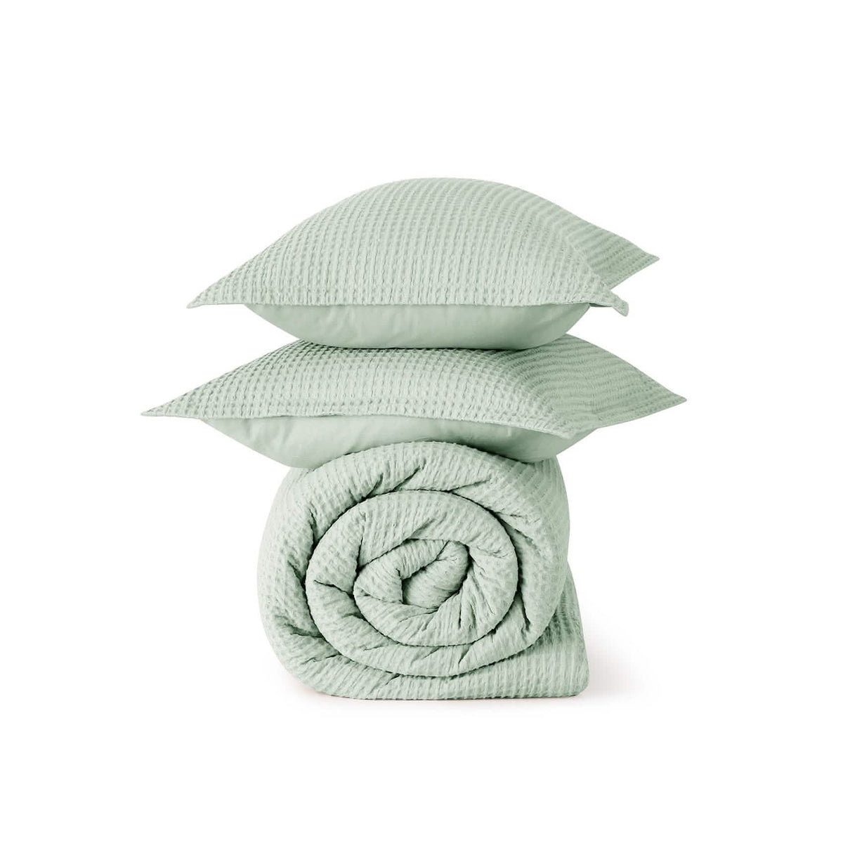Bed Comforter, Cotton Waffle Weave Set, Breathable Construction for Everyday Bedding and Comfortable Sleep, 5 Sizes and 12 Colors image 22
