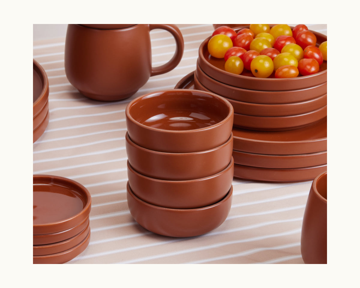 Dinnerware, Tiny Bowls, Ceramic Construction for Family Dining, Serving and Entertaining, 5 Color Options image 23