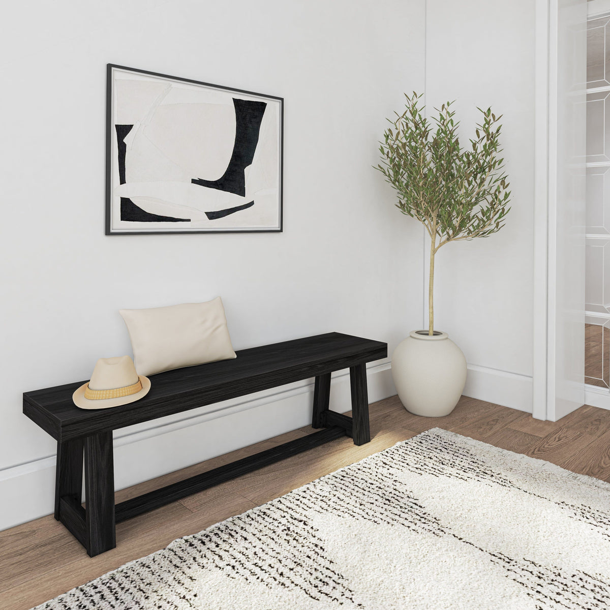 Dining Bench, Classic 60" for Dining Tables, Family Meals and Kitchen Seating, 4 Color Options image 23
