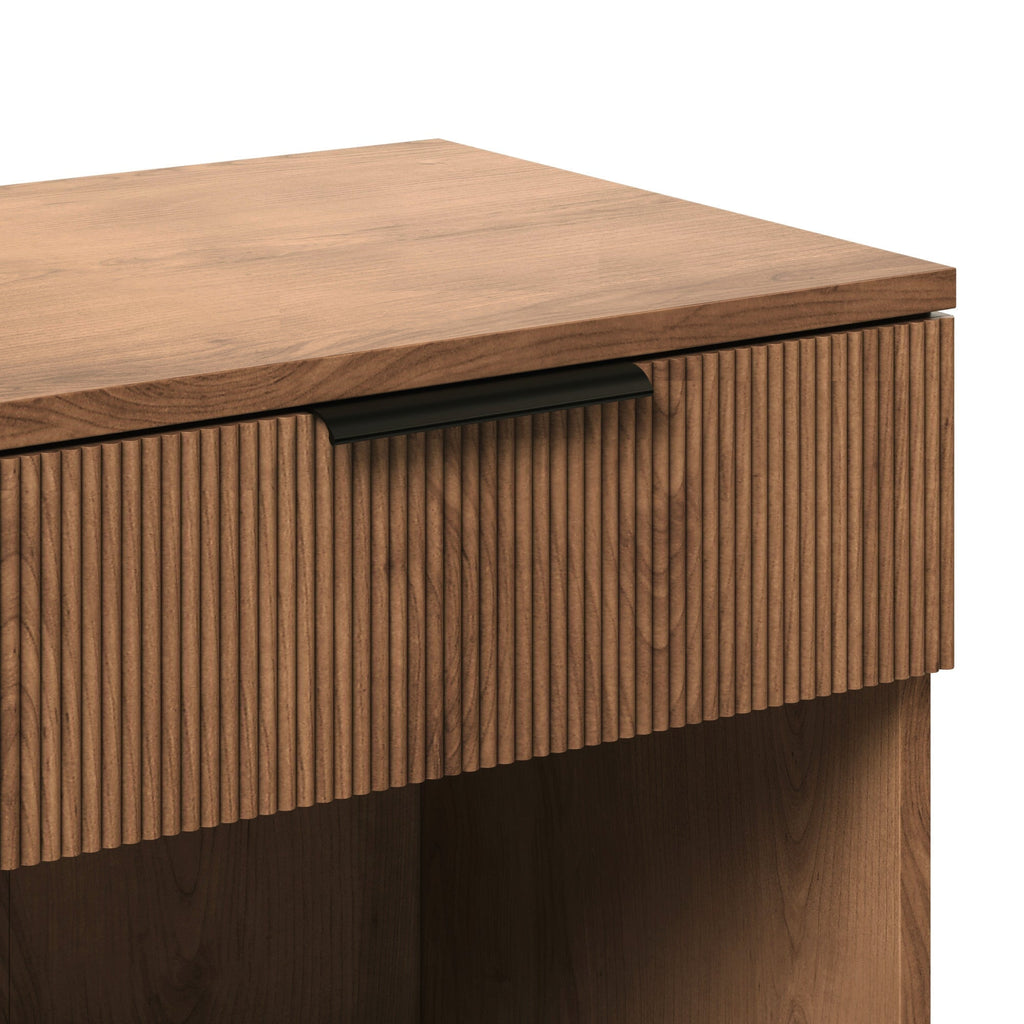 Nightstand, Paris Modern Scandinavian Reeded for Bedside Storage, Bedroom Organization and Guest Rooms, 2 Sizes and 3 Colors image 23