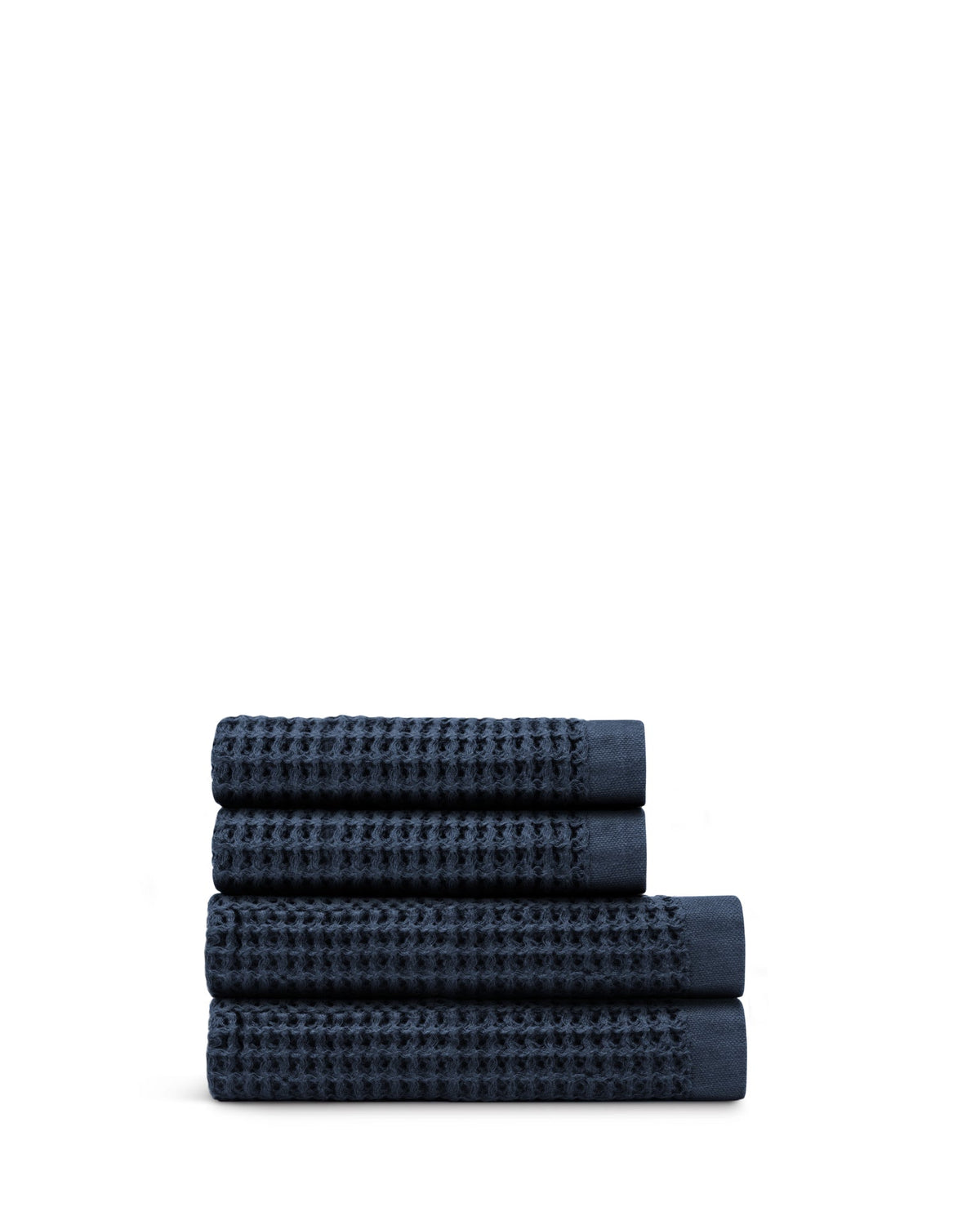 Bath Towel Set, Supima Waffle 4pc Bundle for Home Bathrooms and Everyday Care, 13 Color Options image 23