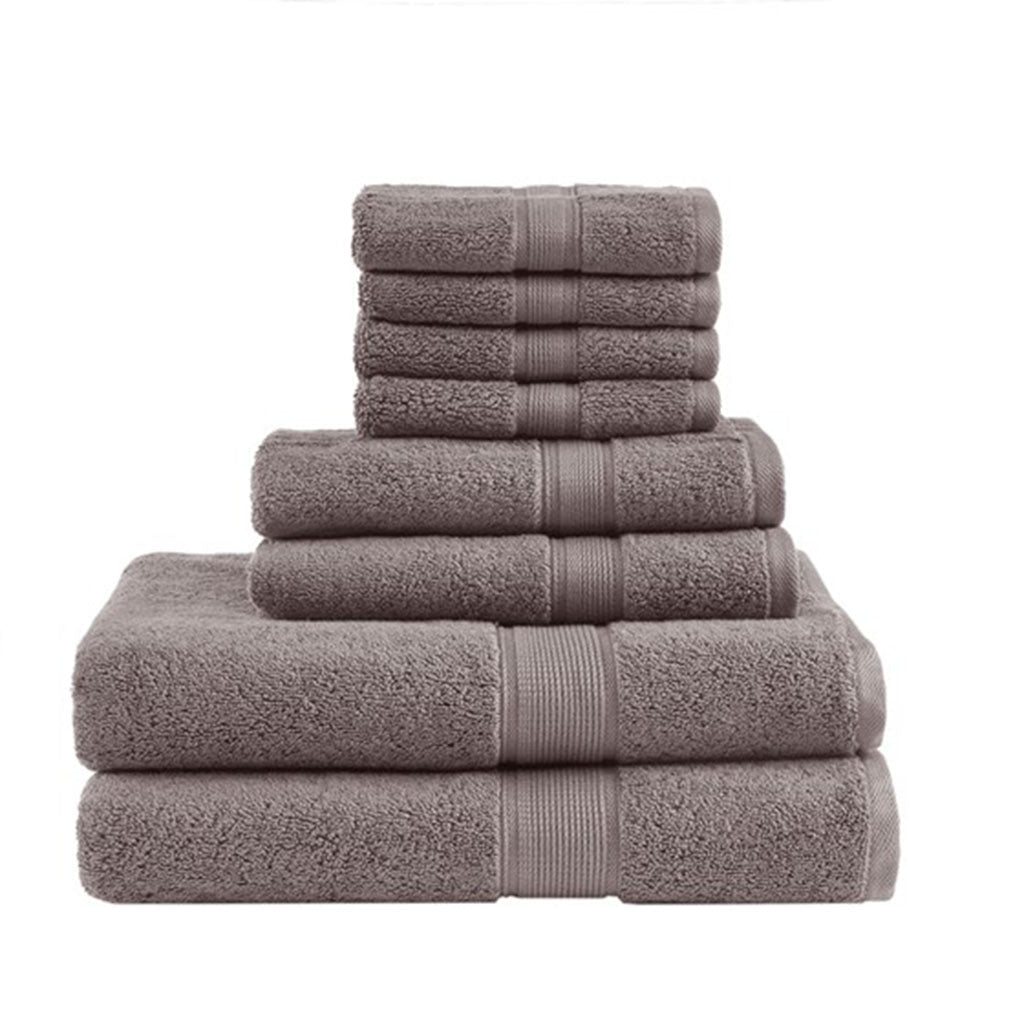 Bath Linen, 800GSM Premium Long Staple Cotton 8 Piece, Machine-Washable Care for Home Bathrooms and Everyday Care, 26 Color Options image 23