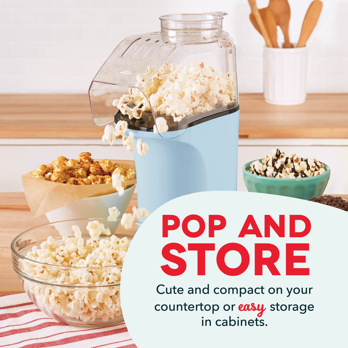 Stovetop Popcorn Popper, Fresh Pop Maker, Non-Slip Design for Stovetop Popping, Family Treats and Home Kitchens, 6 Color Options image 23