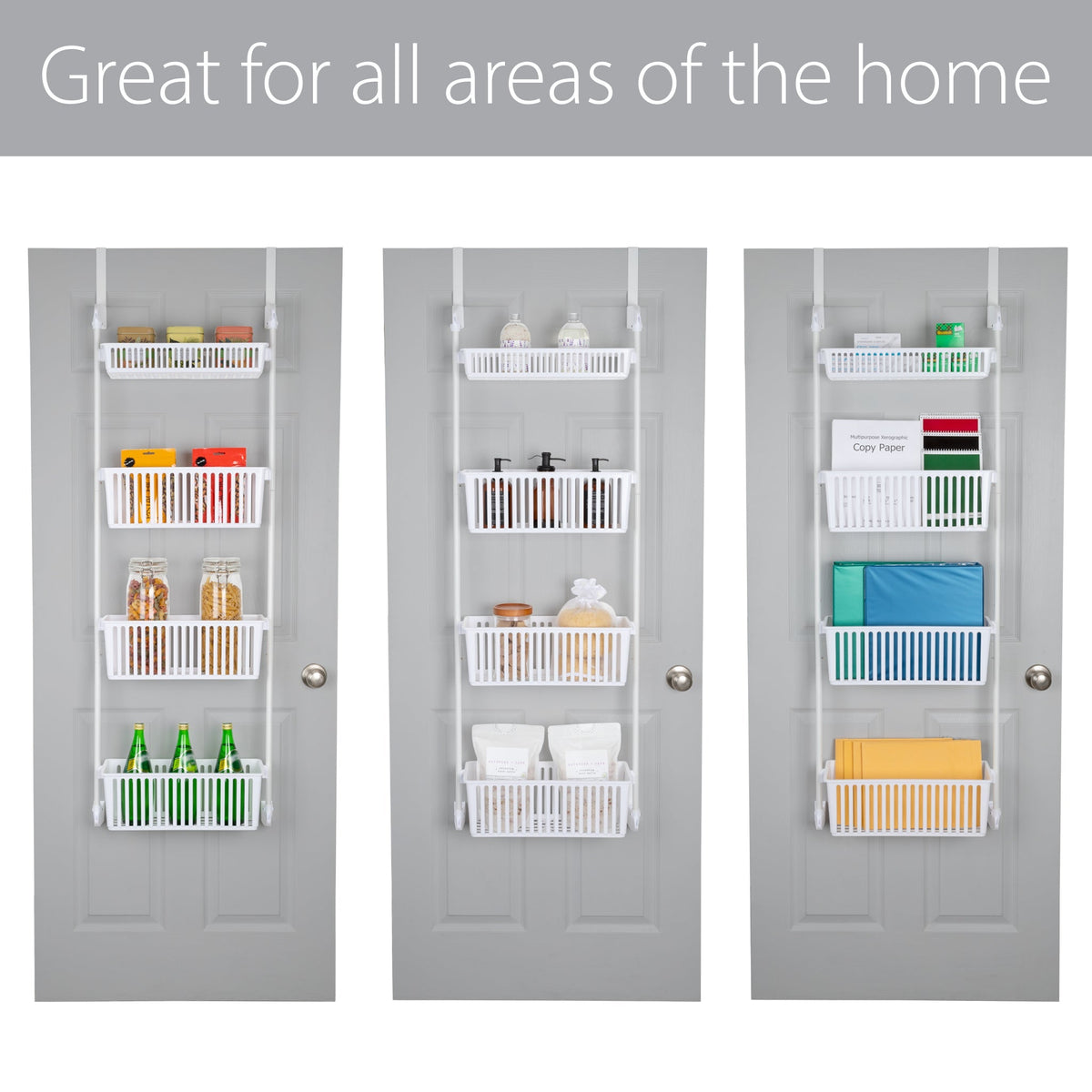Home Storage Organizer, Over Door Pantry Multiple Sizes for Closets, Shelves and Everyday Organization, 3 Sizes and 5 Colors image 23