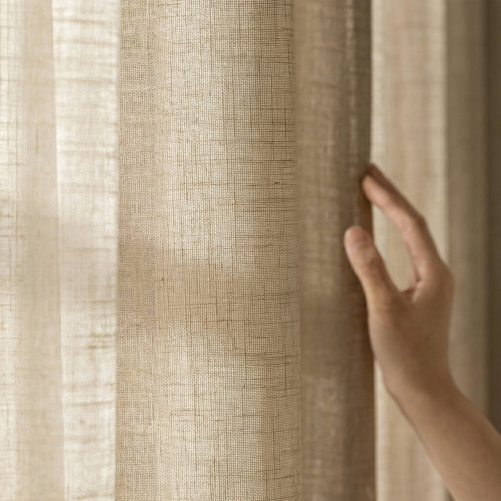 Window Curtain, Pinch Pleat Linen Blend Curtains (2 Panels) for Windows, Room Styling and Everyday Privacy, 4 Sizes and 5 Colors image 23